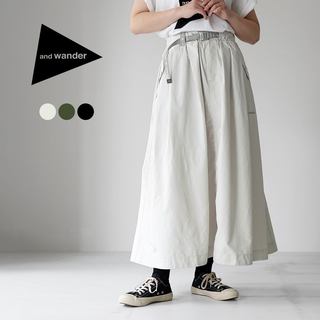 AND WANDER(アンドワンダー) オーバーサイズ カーゴスカート