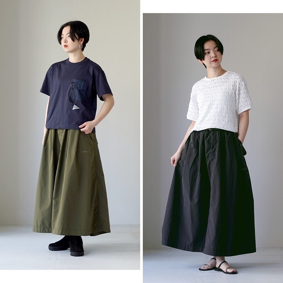 AND WANDER(アンドワンダー) オーバーサイズ カーゴスカート