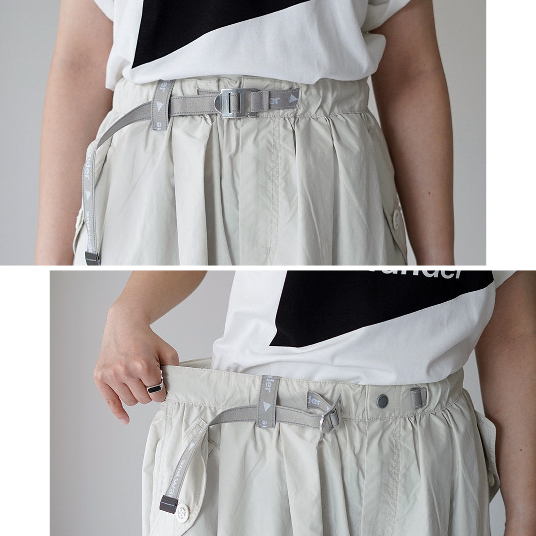 AND WANDER(アンドワンダー) オーバーサイズ カーゴスカート