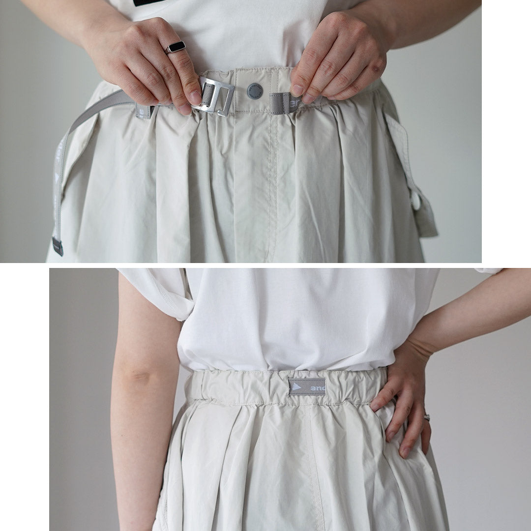 AND WANDER(アンドワンダー) オーバーサイズ カーゴスカート