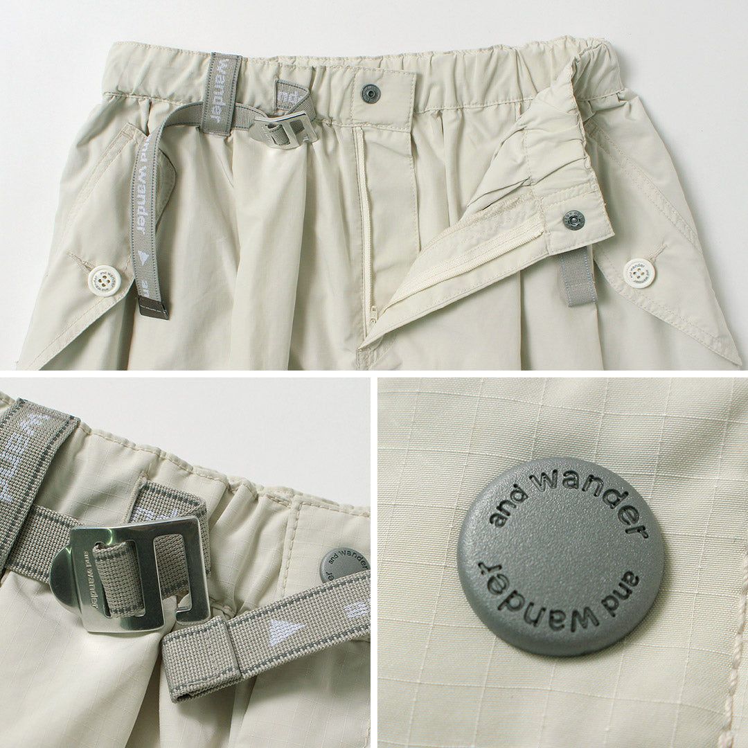 AND WANDER(アンドワンダー) オーバーサイズ カーゴスカート