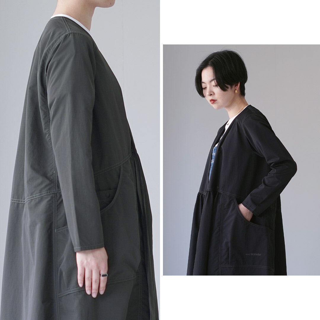 AND WANDER(アンドワンダー) クリンクル ナイロン カシュクール