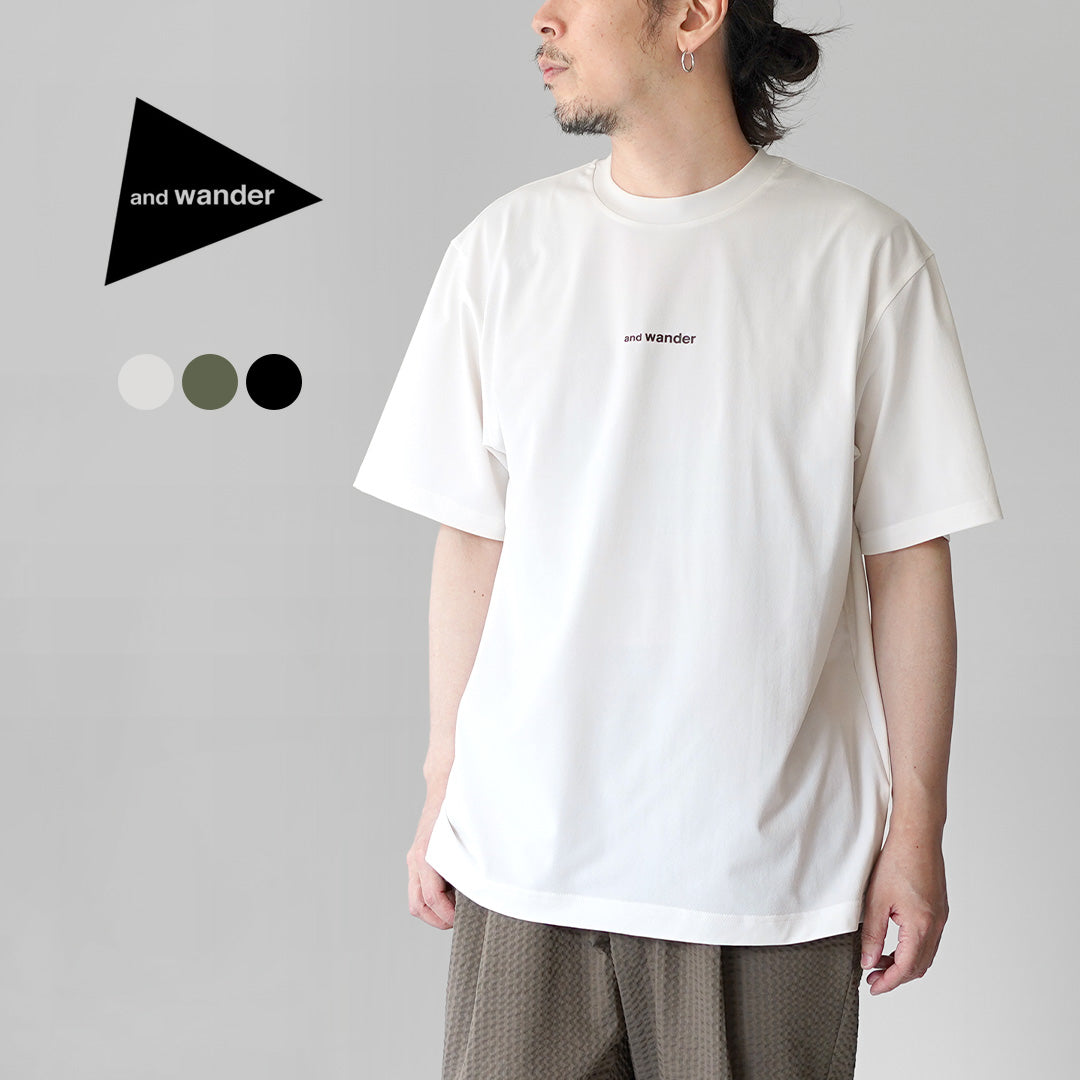 AND WANDER(アンドワンダー) ドライ メッシュTシャツ