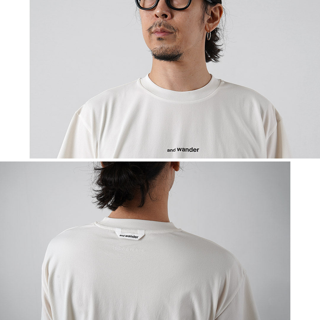 AND WANDER(アンドワンダー) ドライ メッシュTシャツ