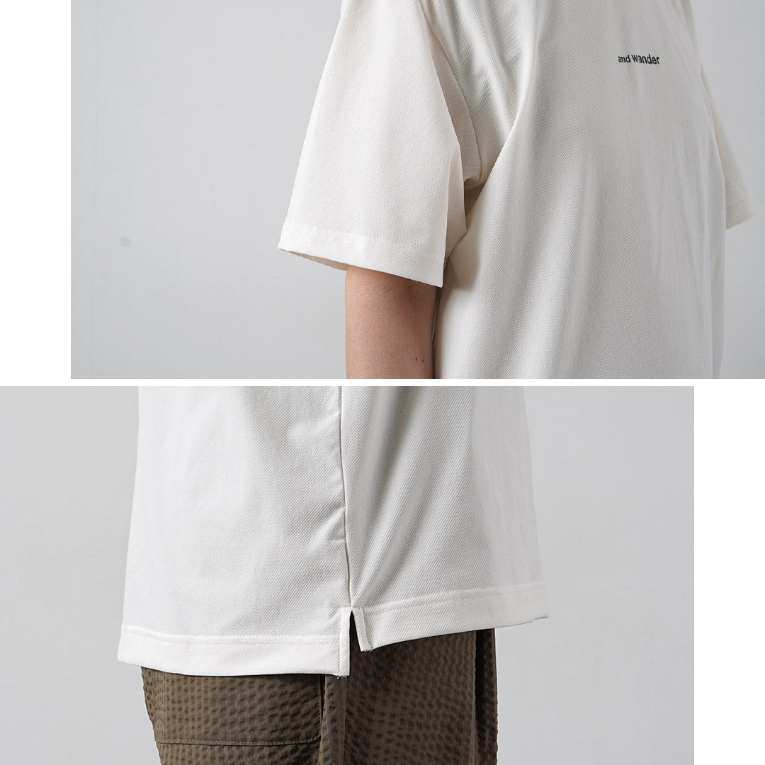 AND WANDER(アンドワンダー) ドライ メッシュTシャツ