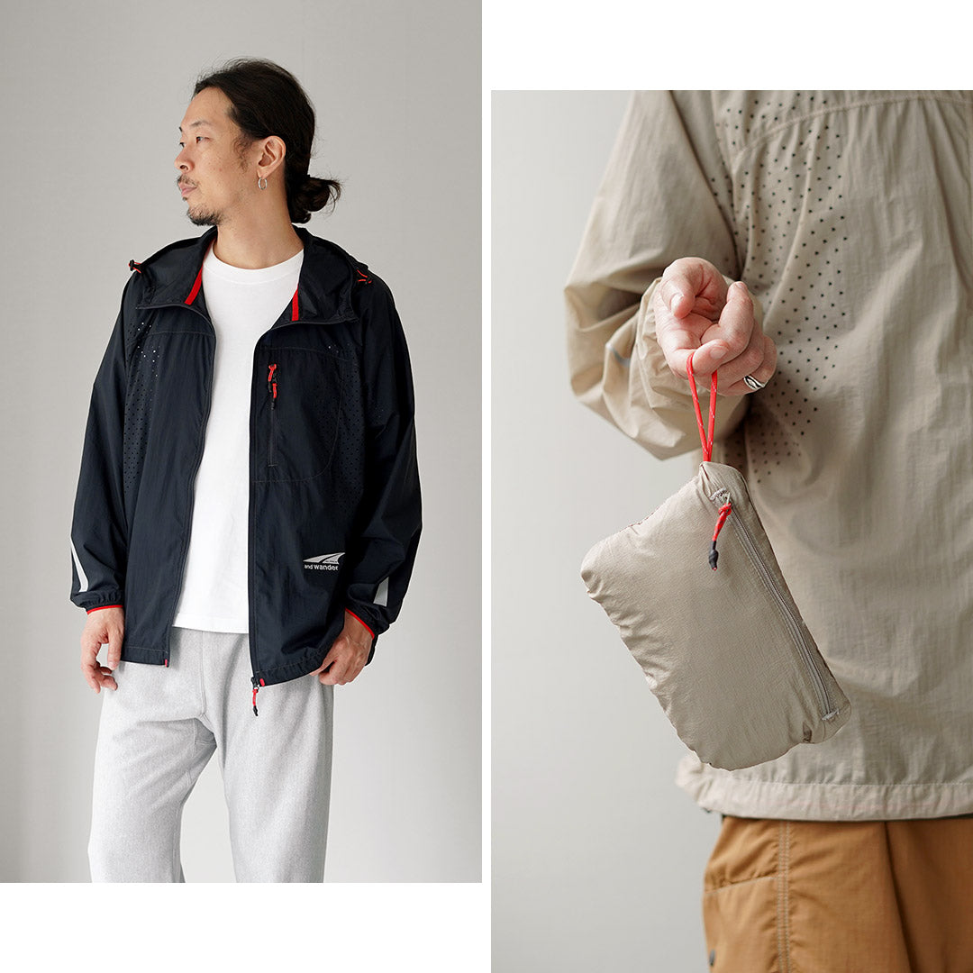 AND WANDER(アンドワンダー) アルトラ×アンドワンダー ベンチレーション ウインドジャケット