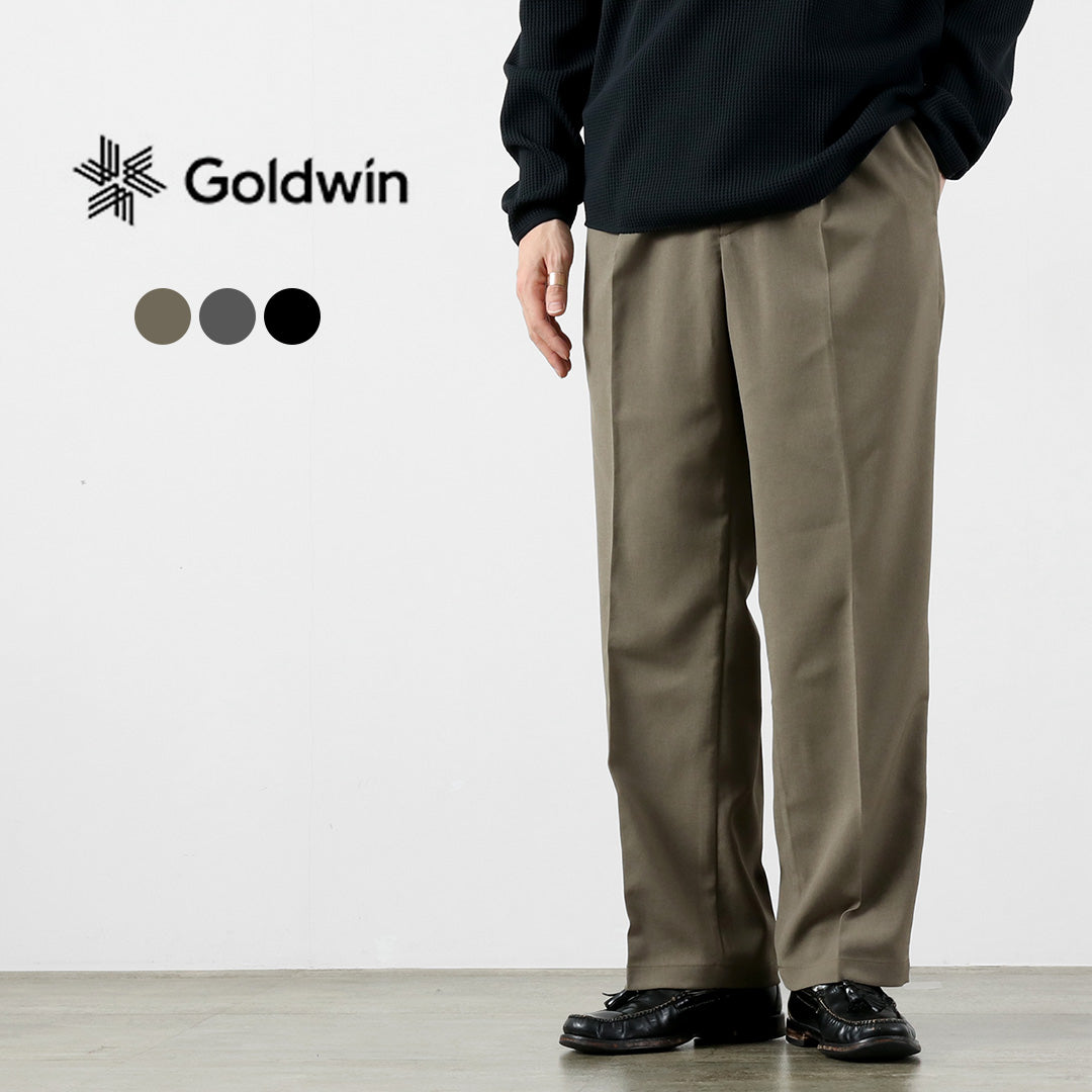 GOLDWIN(ゴールドウィン) ワンタック ストレートパンツ リサイクル ドライストレッチツイル