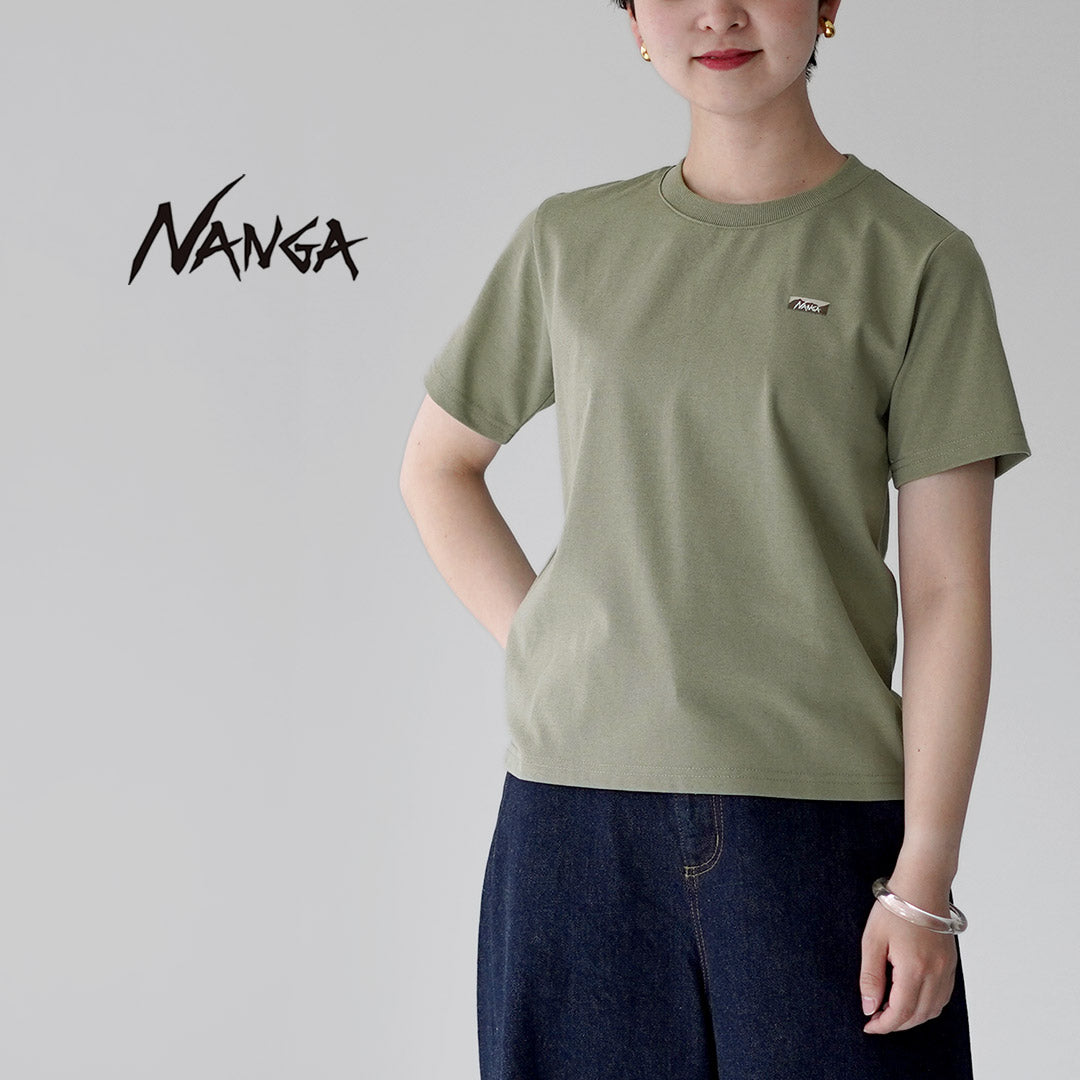 NANGA(ナンガ) エコハイブリッド ボックスロゴ 刺繍Tシャツ