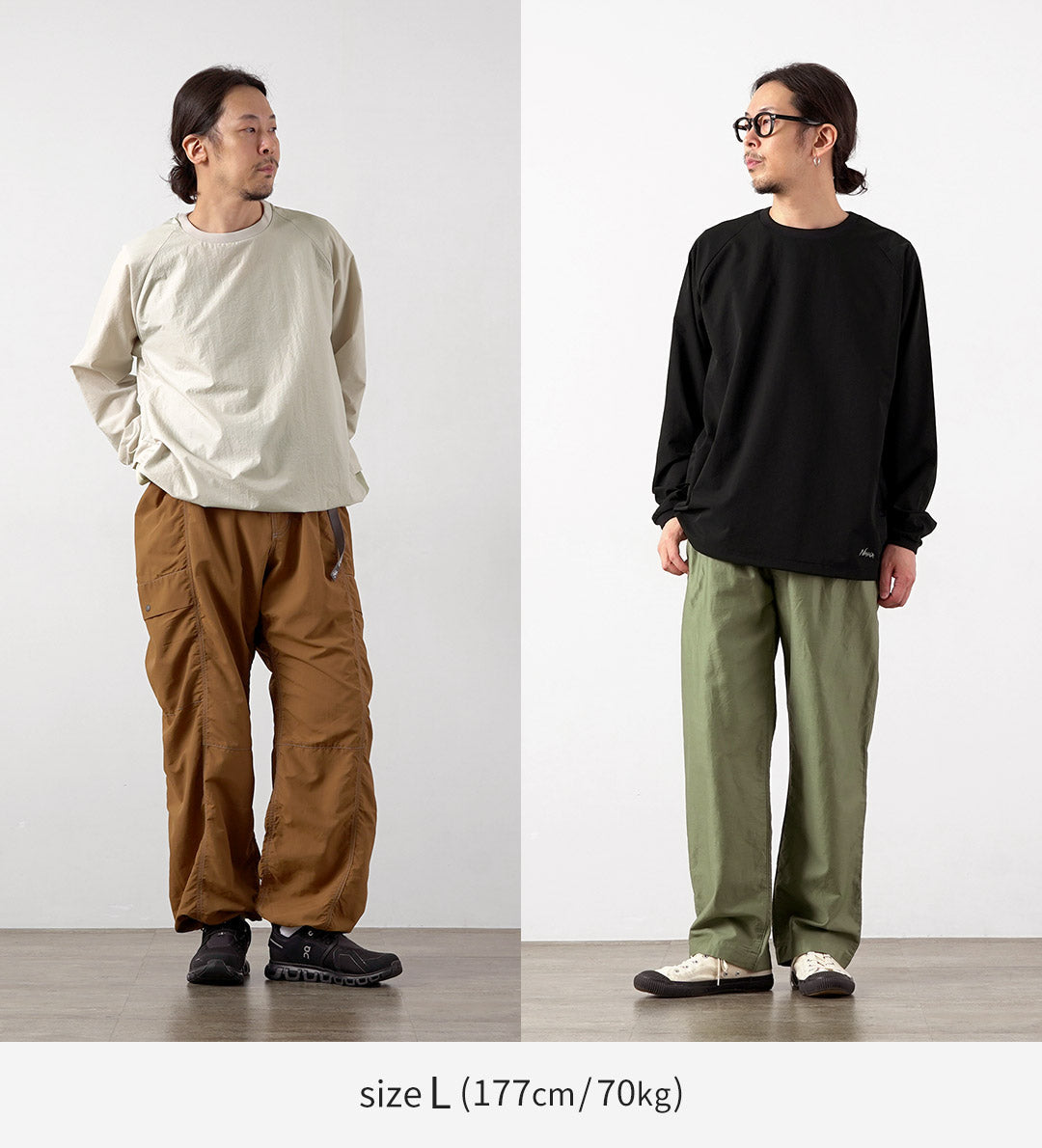 NANGA(ナンガ) ドットエアー コンフィー ロングスリーブTシャツ / メンズ 長袖 ロンT アウトドア 吸水速乾 ストレッチ