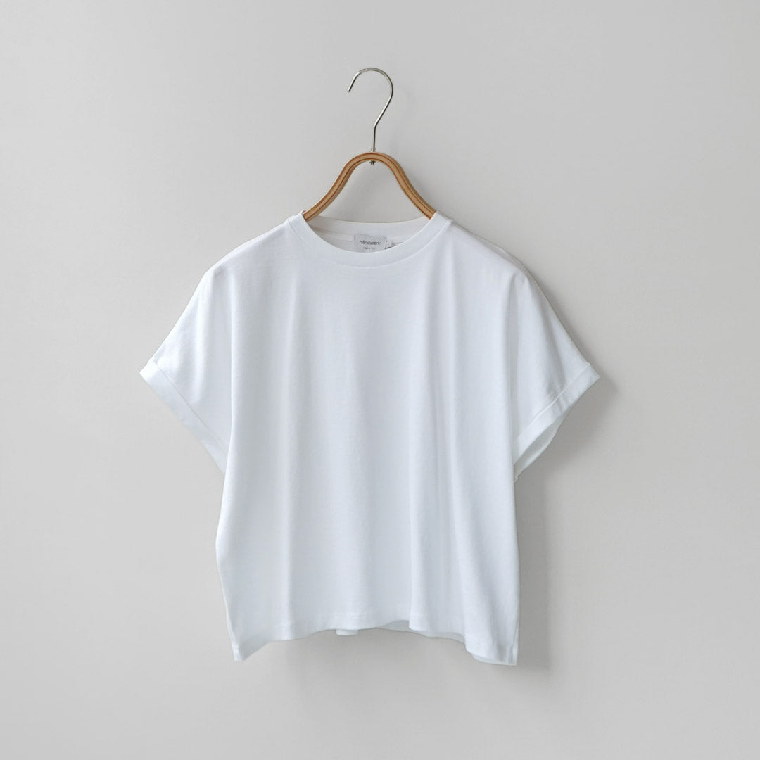 HANDVAERK(ハンドバーク) 60/2クルーネック ワイドTシャツ