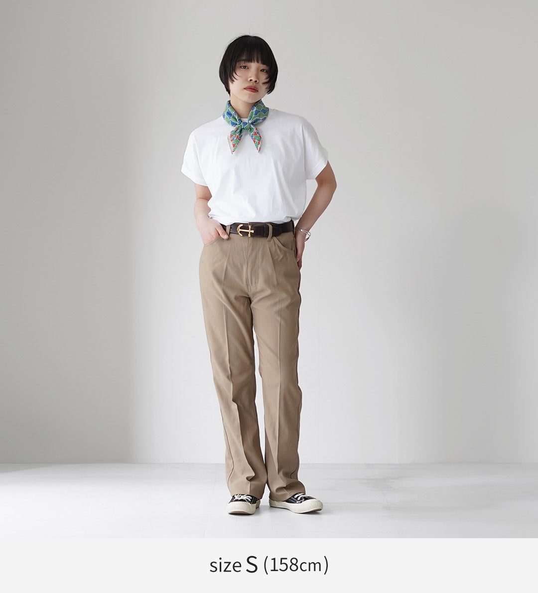 HANDVAERK(ハンドバーク) 60/2クルーネック ワイドTシャツ