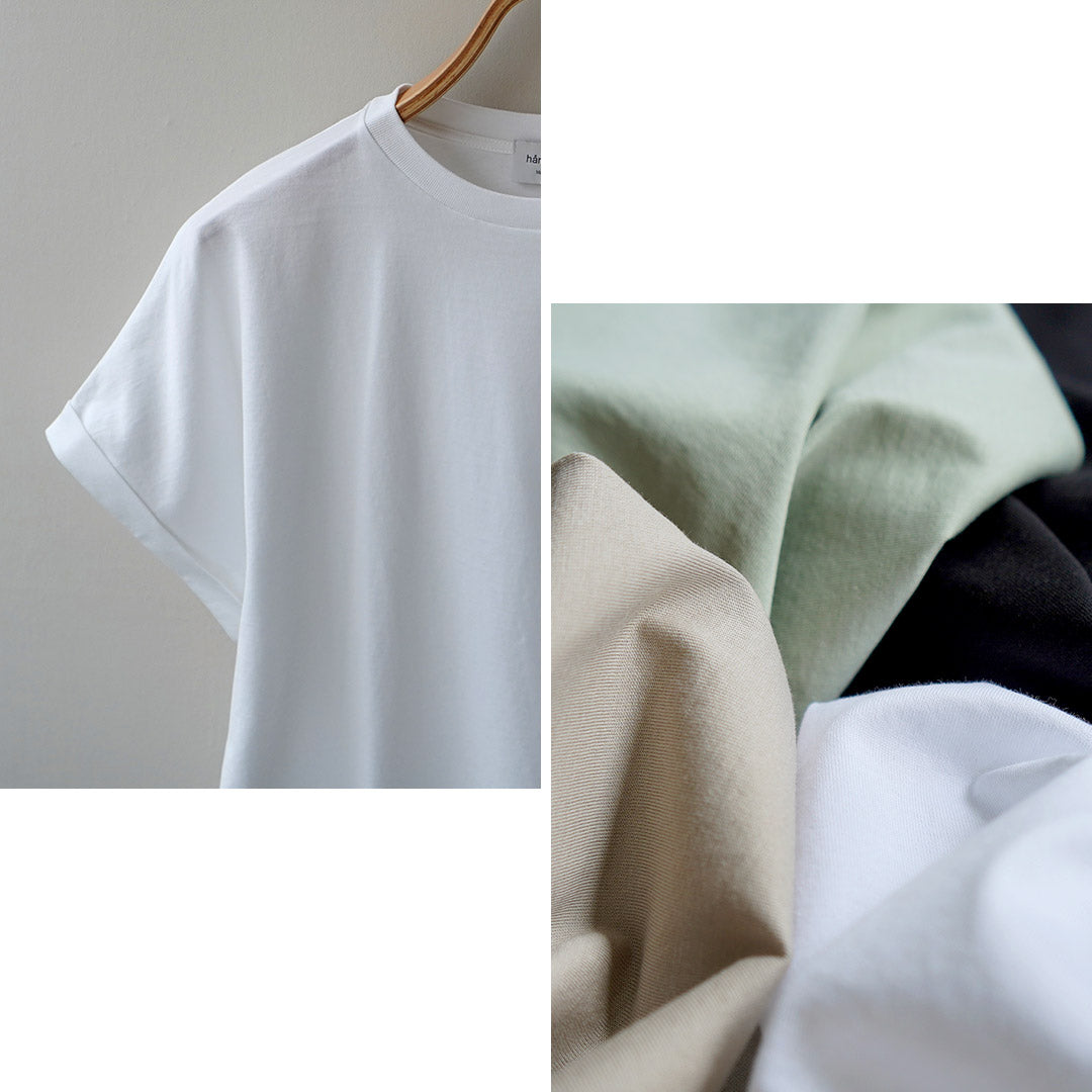 HANDVAERK(ハンドバーク) 60/2クルーネック ワイドTシャツ