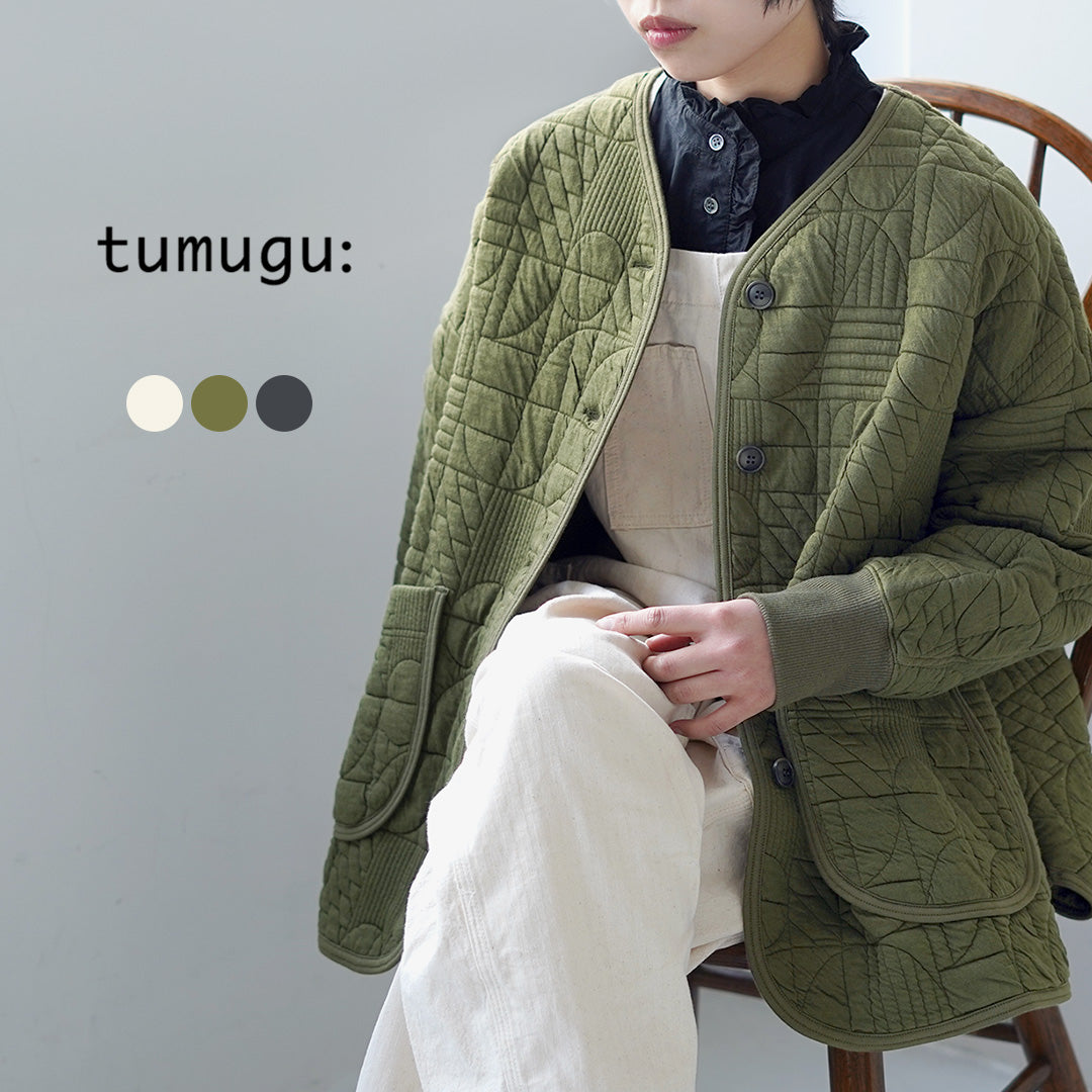 TUMUGU(ツムグ) 幾何学キルティング ジャケット