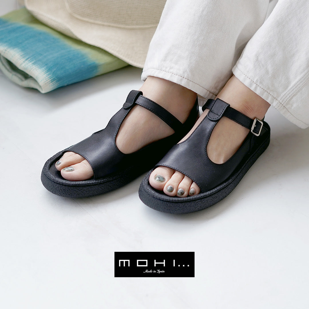 MOHI(モヒ) Tストラップ レザーサンダル