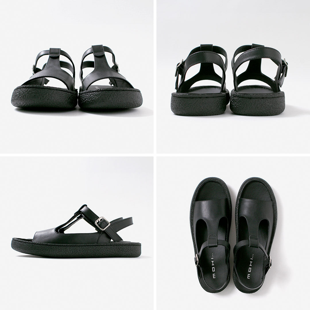 MOHI(モヒ) Tストラップ レザーサンダル