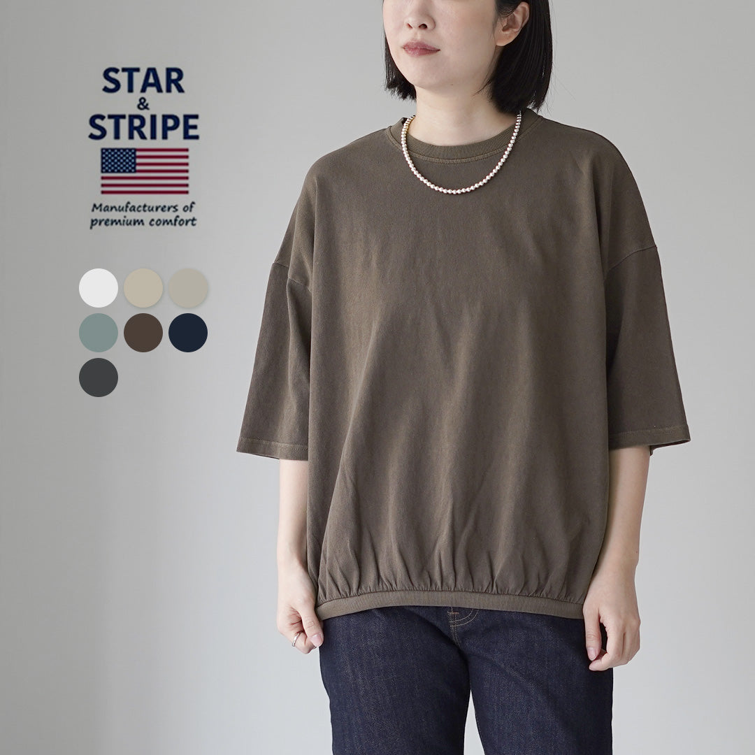 STAR STRIPE(スターストライプ) ルーズ Tシャツ 5分袖