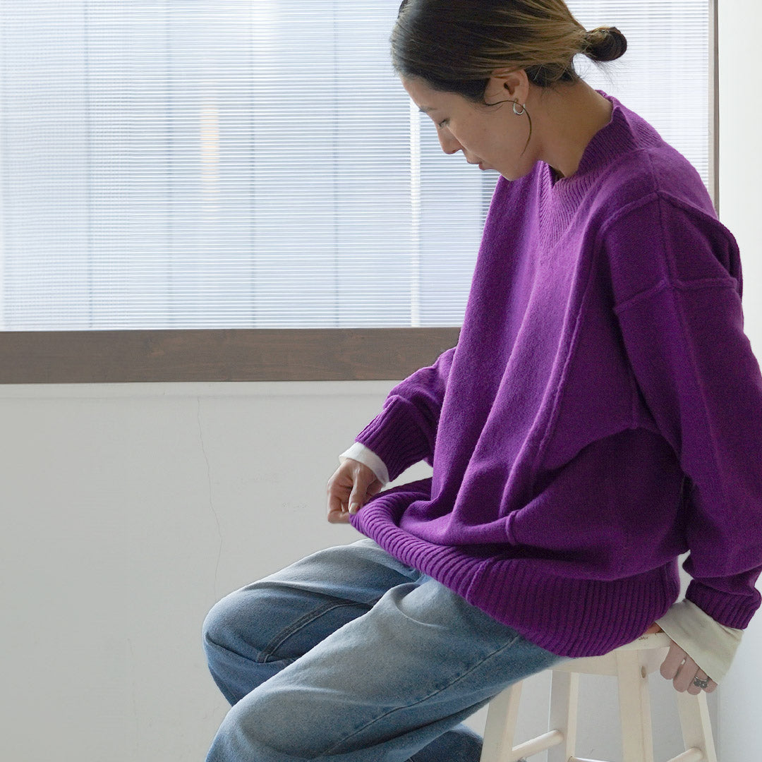 YENN(イェン) ウォッシャブルウール Vネック プルオーバー