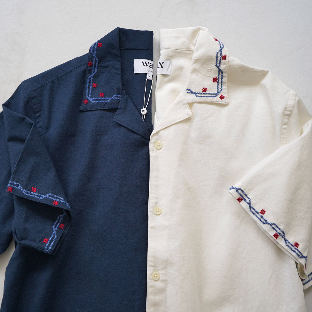 WAX LONDON(ワックスロンドン) ディドコット ショートスリーブシャツ 刺繍