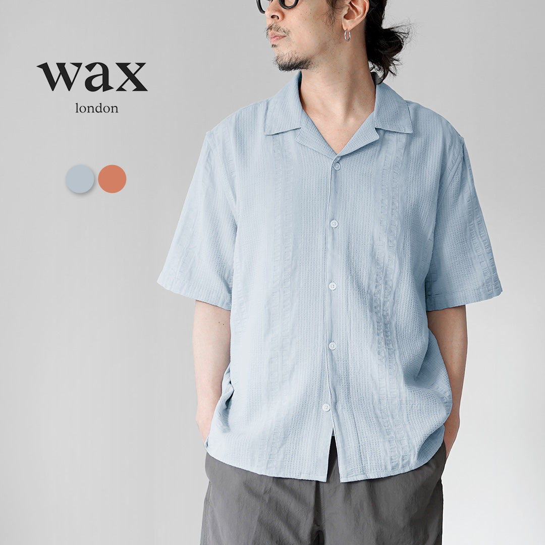 WAX LONDON(ワックスロンドン) ディドコット ショートスリーブシャツ ダブルウェーブ グリッド