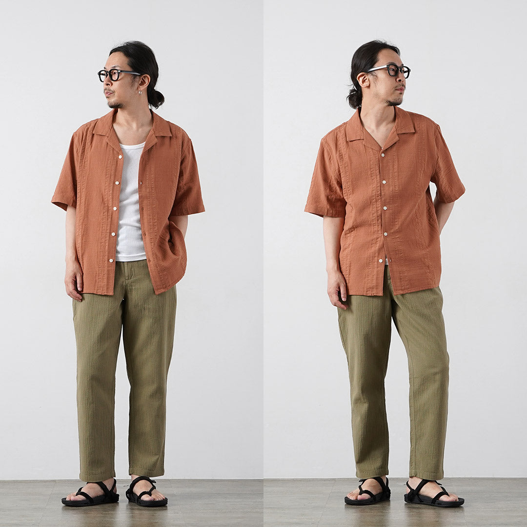 WAX LONDON(ワックスロンドン) ディドコット ショートスリーブシャツ ダブルウェーブ グリッド