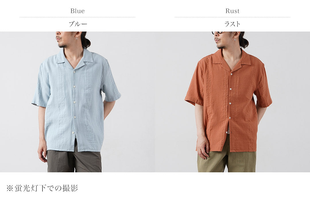 WAX LONDON(ワックスロンドン) ディドコット ショートスリーブシャツ ダブルウェーブ グリッド