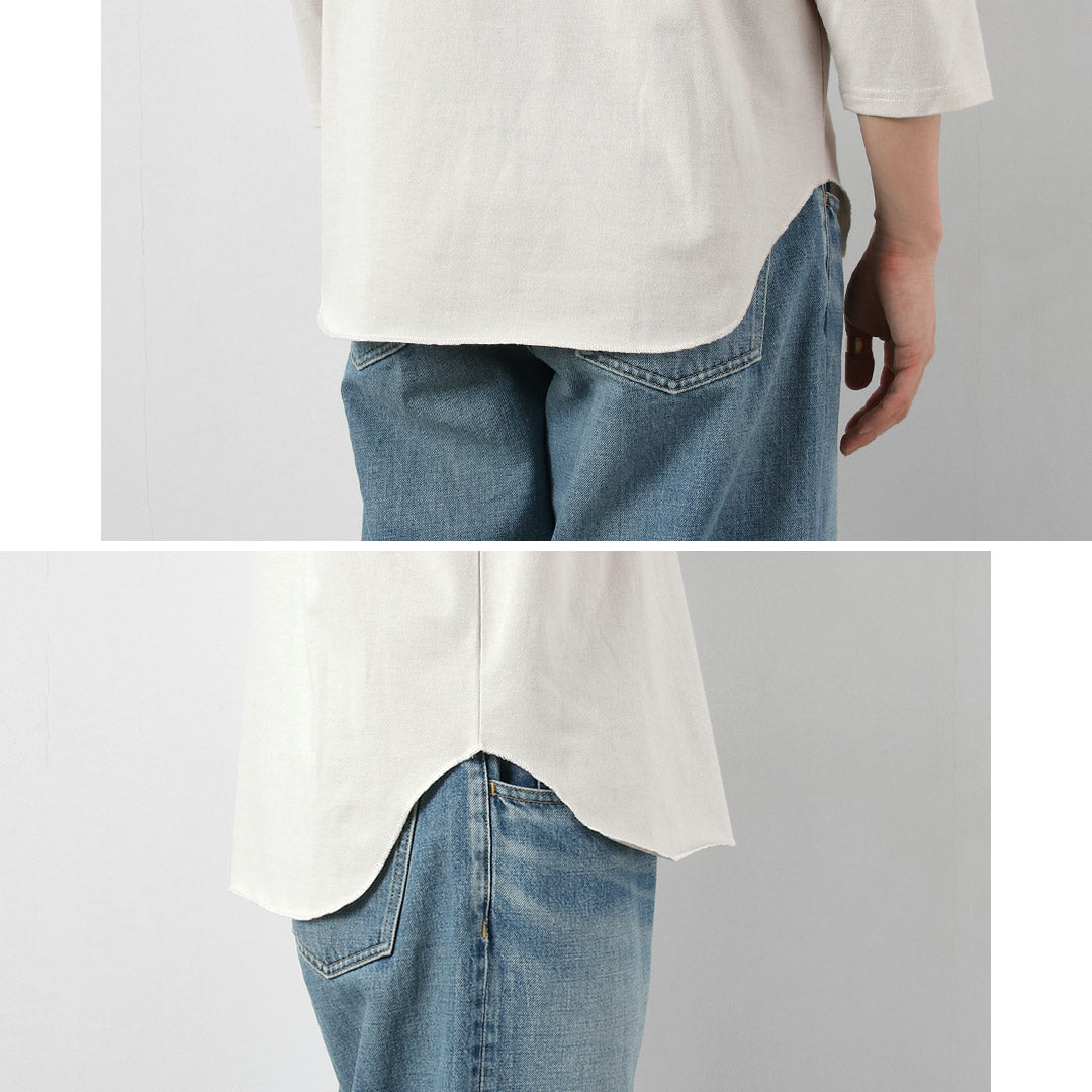 HEALTHKNIT(ヘルスニット)×RAG 別注 7分袖 ラグランスリーブ クルーネックTシャツ オープンエンド ドライジャージ 抗菌・防臭加工