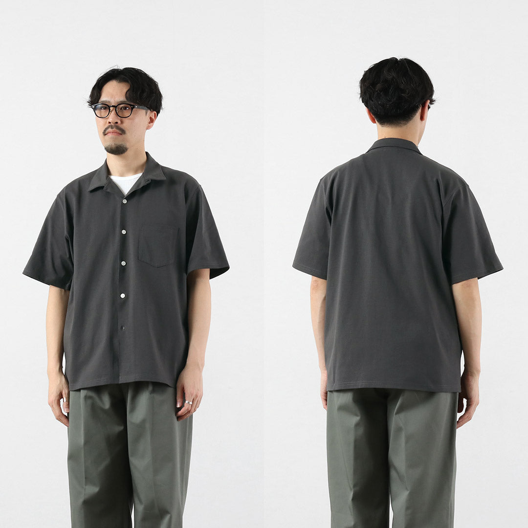 HEALTHKNIT(ヘルスニット)×RAG 別注 半袖 オープンカラーシャツ オープンエンド ドライジャージ 抗菌・防臭加工