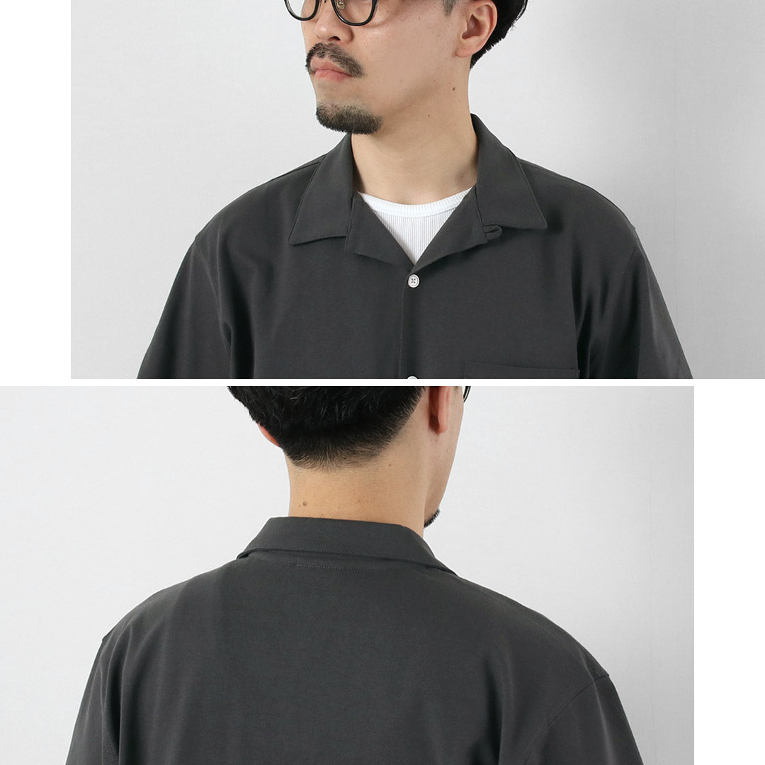 HEALTHKNIT(ヘルスニット)×RAG 別注 半袖 オープンカラーシャツ オープンエンド ドライジャージ 抗菌・防臭加工