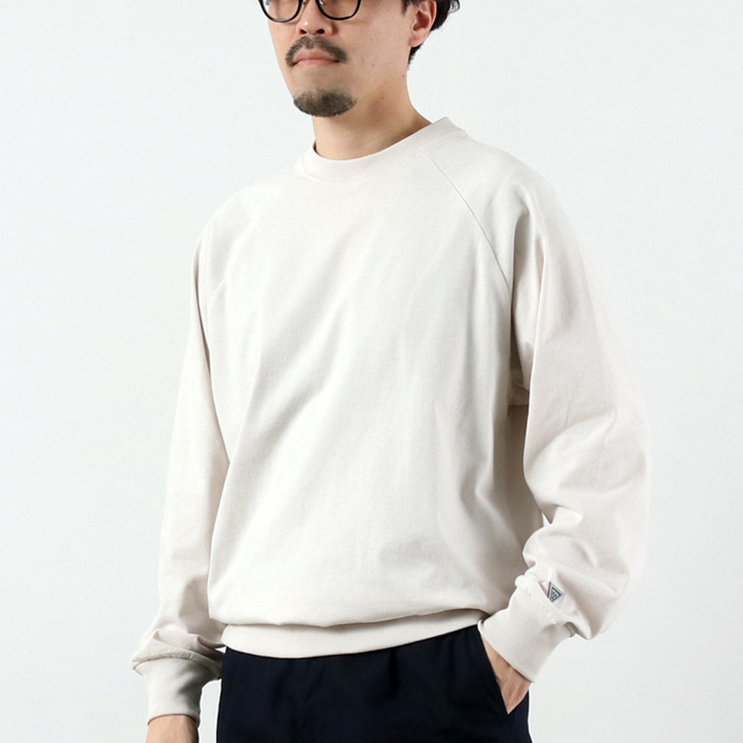 HEALTHKNIT(ヘルスニット) ×RAG 別注 ヘルスニット×ラグ 長袖クルーネック スウェッティー オープンエンド ドライジャージ 抗菌・防臭加工