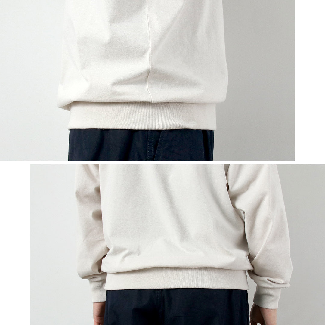 HEALTHKNIT(ヘルスニット) ×RAG 別注 ヘルスニット×ラグ 長袖クルーネック スウェッティー オープンエンド ドライジャージ 抗菌・防臭加工