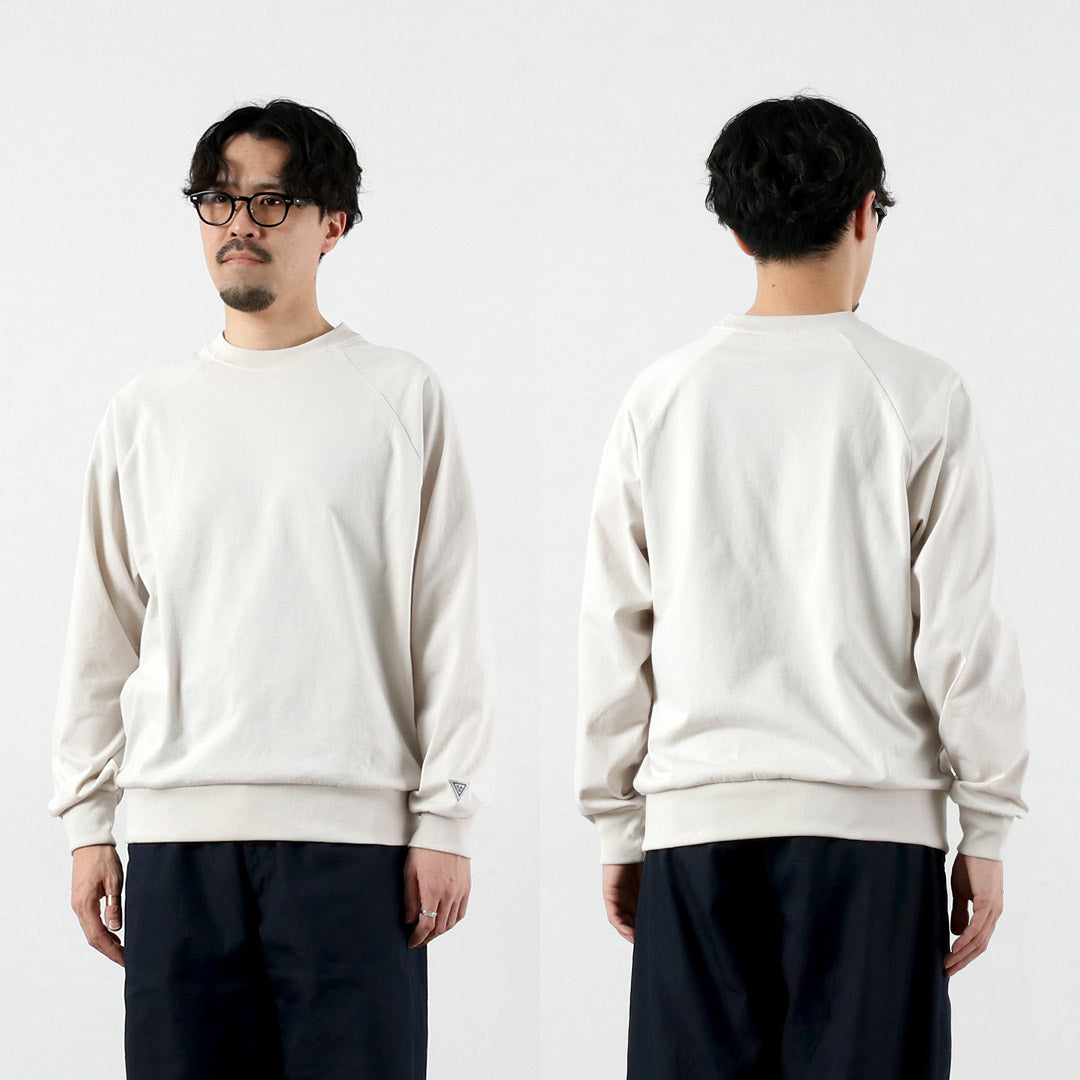 HEALTHKNIT(ヘルスニット) ×RAG 別注 ヘルスニット×ラグ 長袖クルーネック スウェッティー オープンエンド ドライジャージ 抗菌・防臭加工