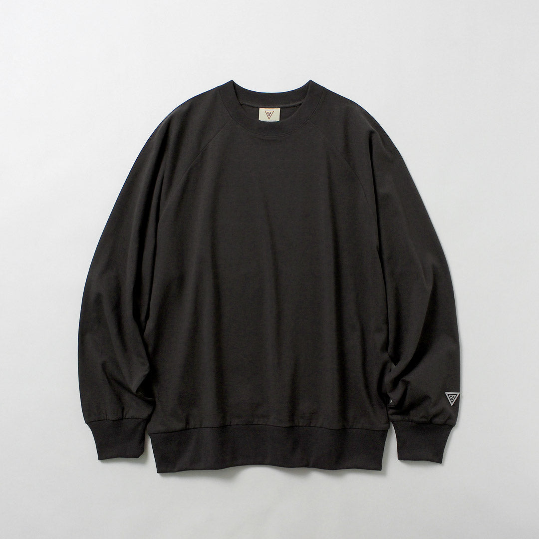HEALTHKNIT(ヘルスニット) ×RAG 別注 ヘルスニット×ラグ 長袖クルーネック スウェッティー オープンエンド ドライジャージ 抗菌・防臭加工