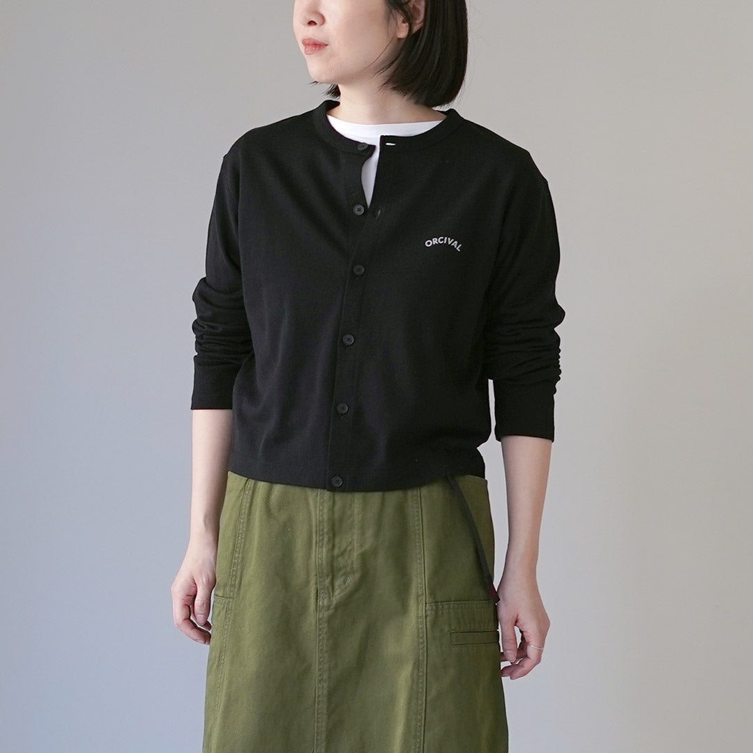 ORCIVAL(オーシバル) クルーネック カーディガン 日本製