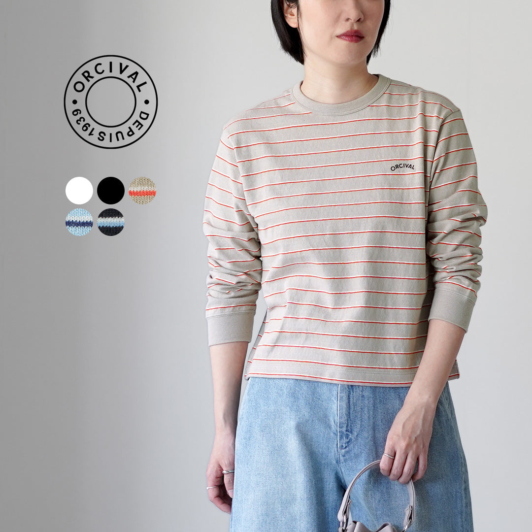 ORCIVAL(オーシバル) エンブロイダリー ロングスリーブ プルオーバー 日本製