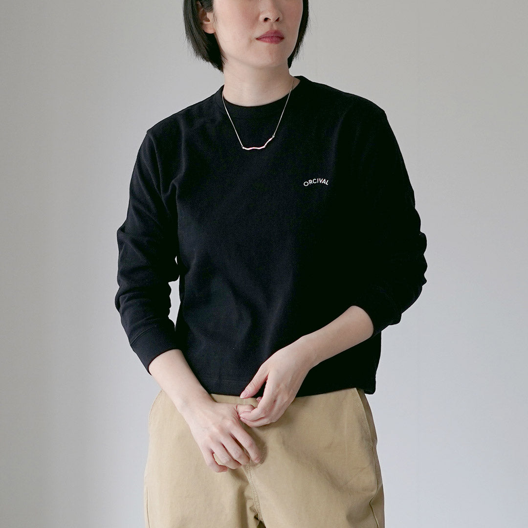 ORCIVAL(オーシバル) エンブロイダリー ロングスリーブ プルオーバー 日本製