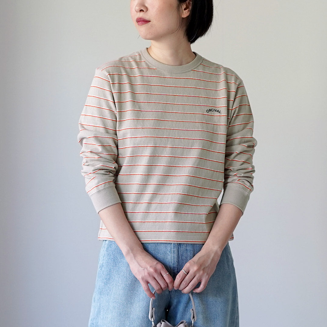ORCIVAL(オーシバル) エンブロイダリー ロングスリーブ プルオーバー 日本製
