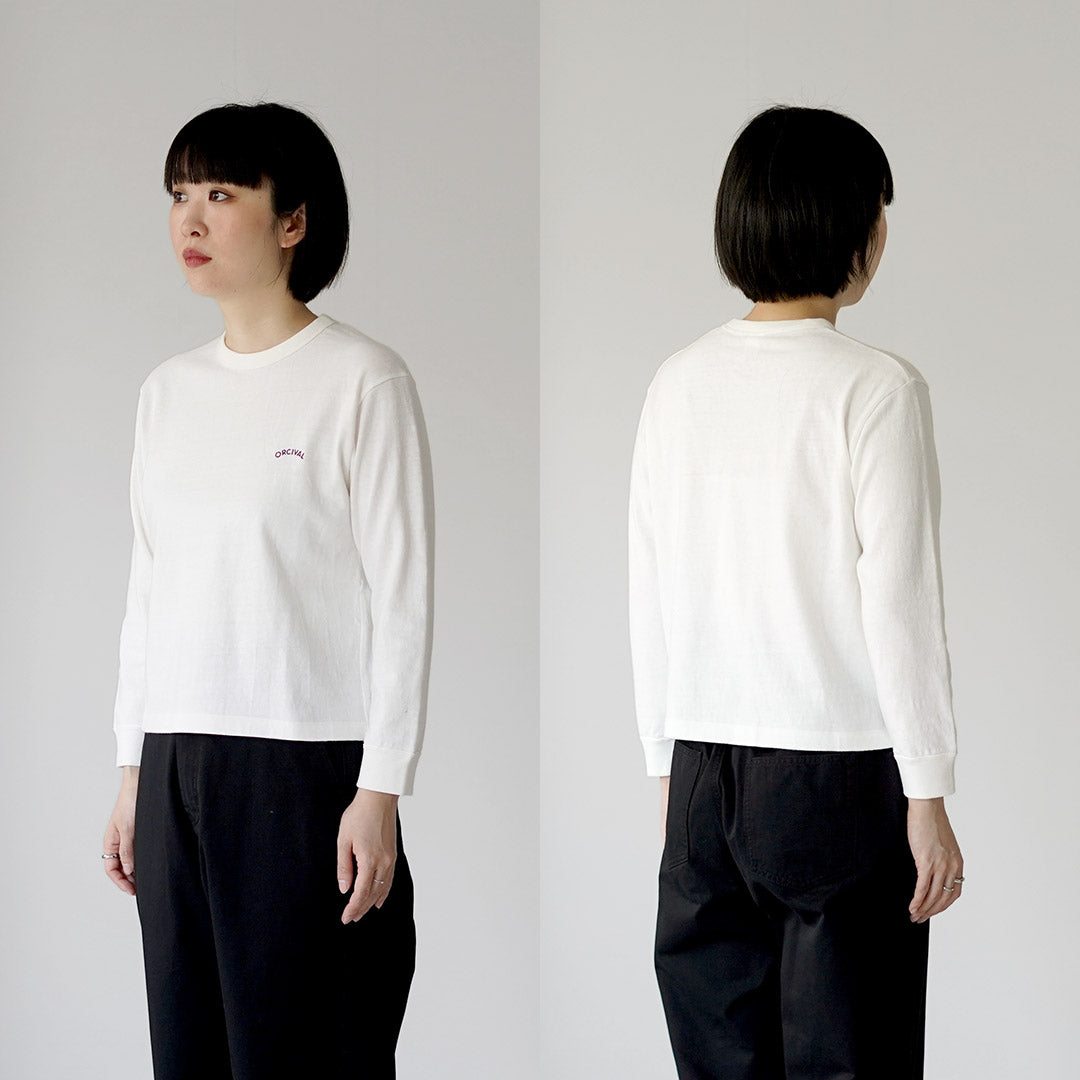 ORCIVAL(オーシバル) エンブロイダリー ロングスリーブ プルオーバー 日本製