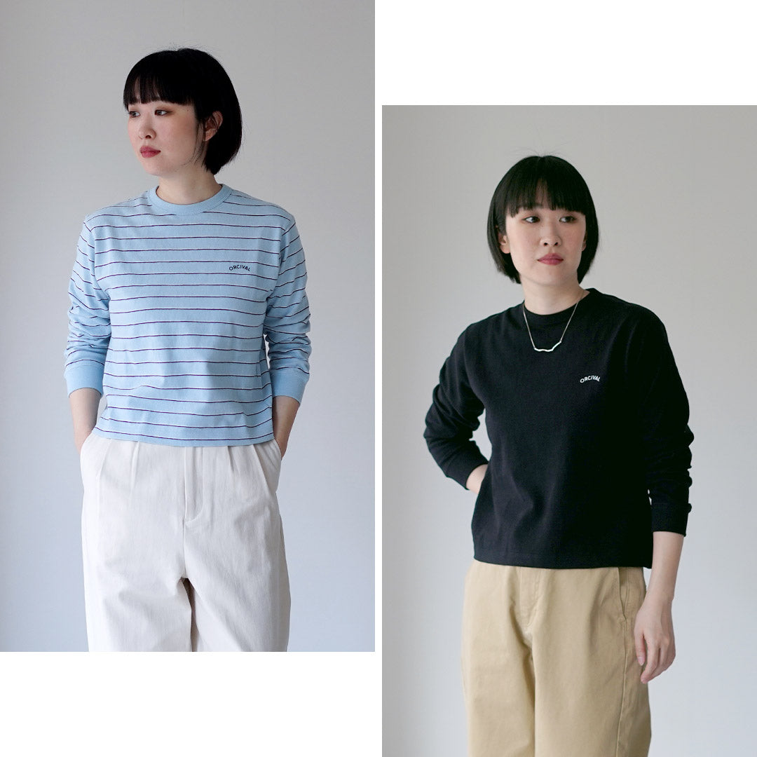 ORCIVAL(オーシバル) エンブロイダリー ロングスリーブ プルオーバー 日本製