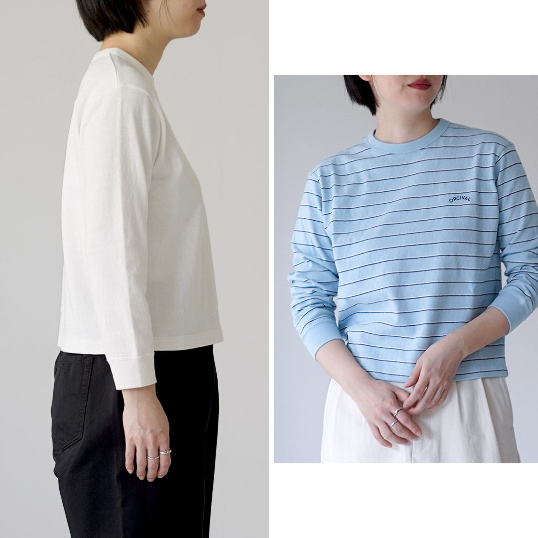 ORCIVAL(オーシバル) エンブロイダリー ロングスリーブ プルオーバー 日本製