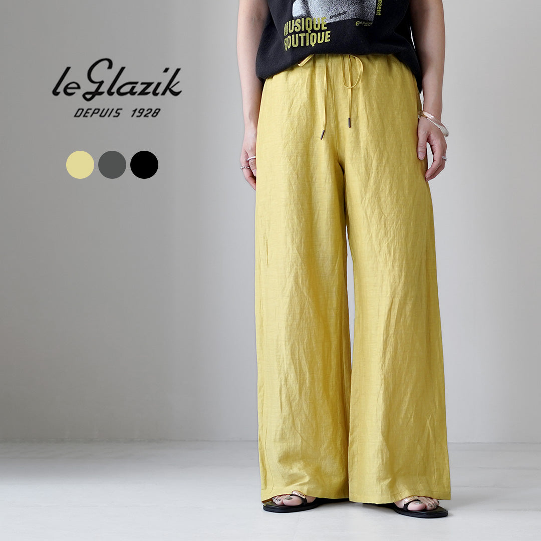 LE GLAZIK(ル グラジック) リネン エラスティック パンツ