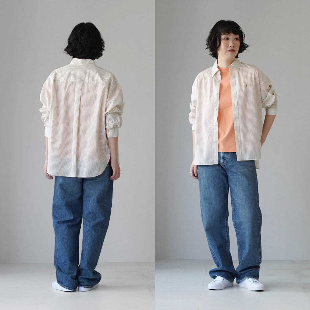 GYMPHLEX(ジムフレックス) ショート BDシャツ ロングスリーブ 日本製