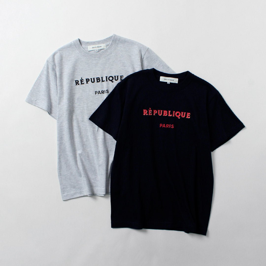 ANGE IN DISGUISE(アンジ イン ディスガイズ) REPUBLIQUE PARIS ロゴTシャツ