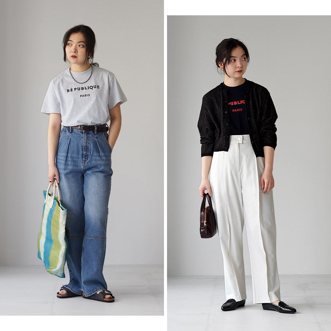 ANGE IN DISGUISE(アンジ イン ディスガイズ) REPUBLIQUE PARIS ロゴTシャツ