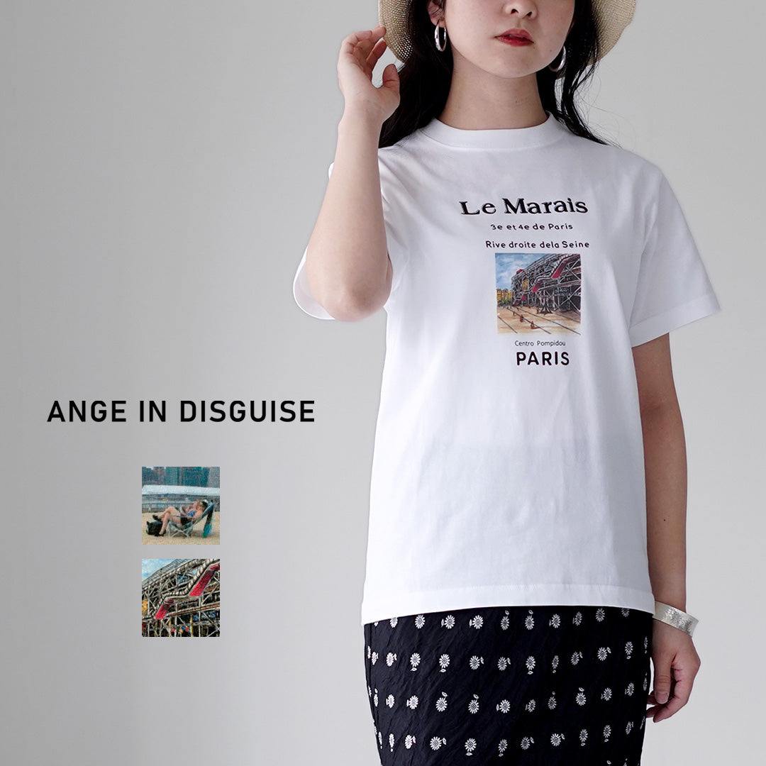 ANGE IN DISGUISE(アンジ イン ディスガイズ) ロゴ&フォト Tシャツ