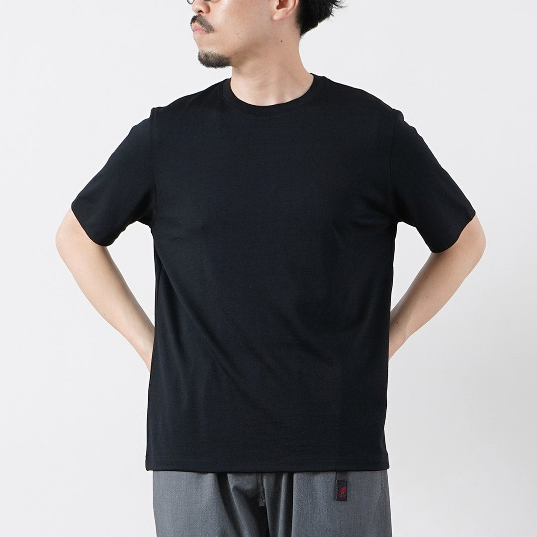 YONETOMI NEW BASIC(ヨネトミニューベーシック) ウールシルク ドレスTシャツ 日本製