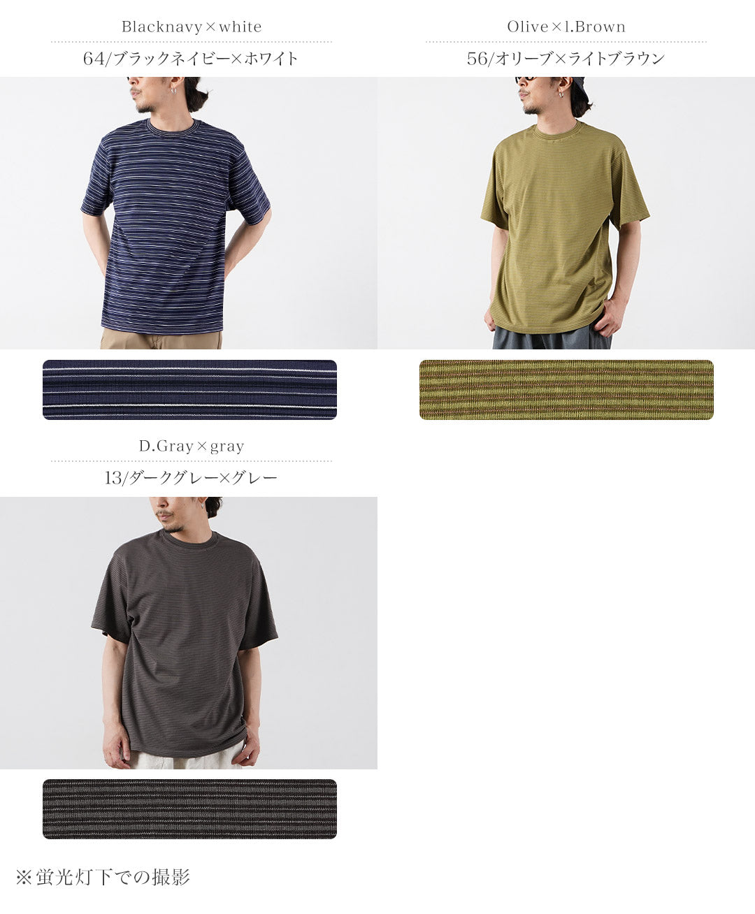 YONETOMI NEW BASIC(ヨネトミニューベーシック) ガーメントダイ ボーダー ショートスリーブTシャツ 日本製