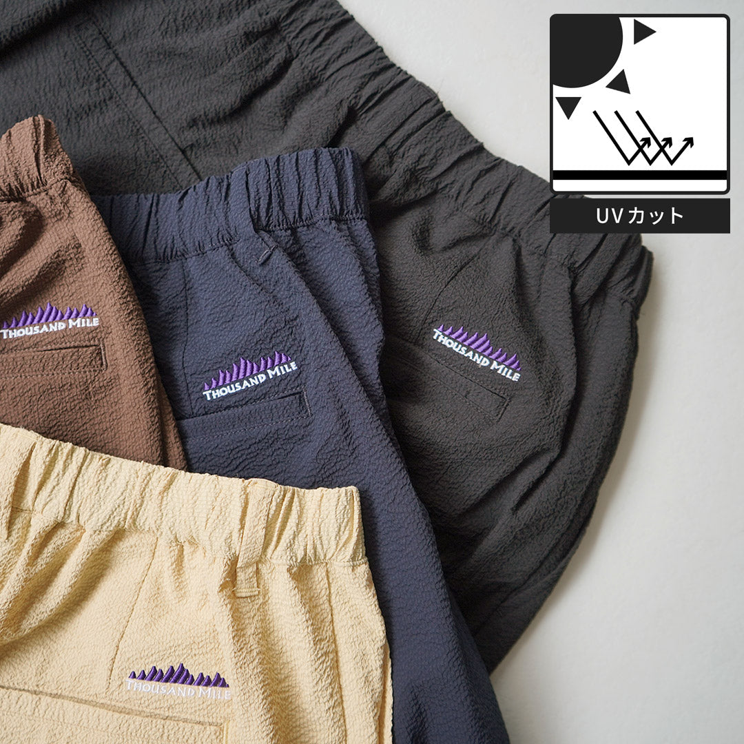 THOUSAND MILE(サウザンドマイル) シアサッカー ロングワイドパンツ