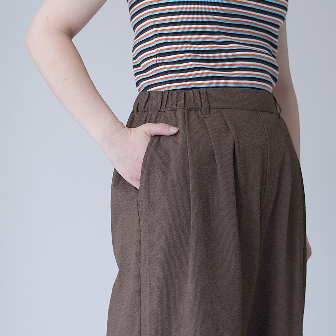 THOUSAND MILE(サウザンドマイル) シアサッカー ロングワイドパンツ