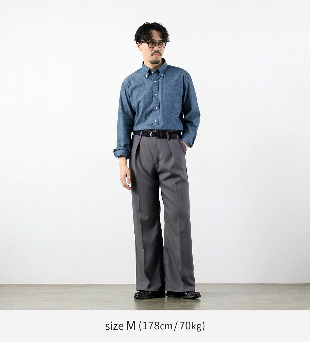 WRANGLER(ラングラー) ランチャー ワイド ポリエステルツイル スラックス