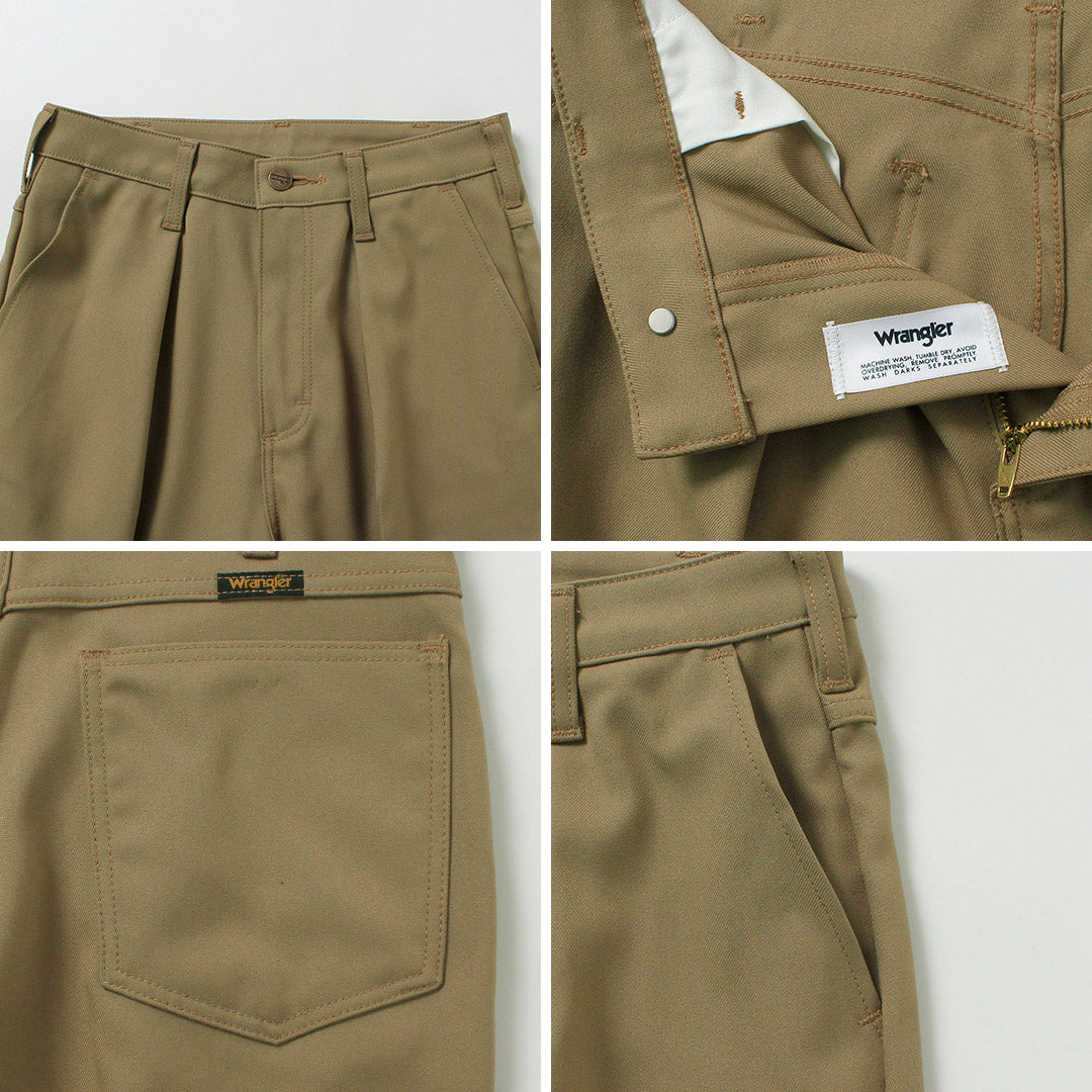 WRANGLER(ラングラー) ランチャー ワイド ポリエステルツイル パンツ レディース